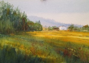 Late Afternoon Creamers, watercolor, 2015